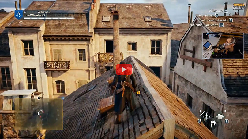 Демонстрация геймплея пользователяей QuadStick