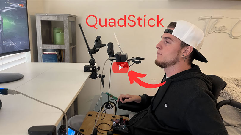 Ютубер Зак Колли играет в Call of Duty с QuadStick FPS на Xbox One